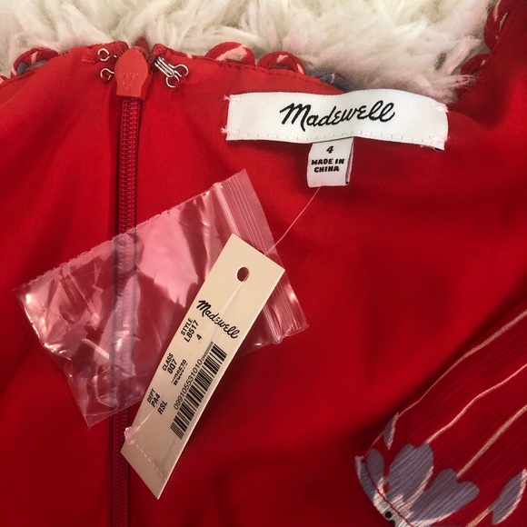 NWT | Madewell | Scalloped Flutter Midi Dress - Picture 6 of 7